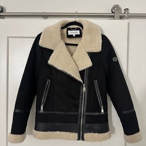 Black Calvin Klein Shearling Coat (Like New)